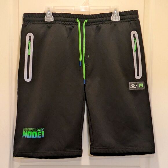 EUC Point Zero X Minecraft XL Men's Zip Pocket Shorts - Picture 1 of 5